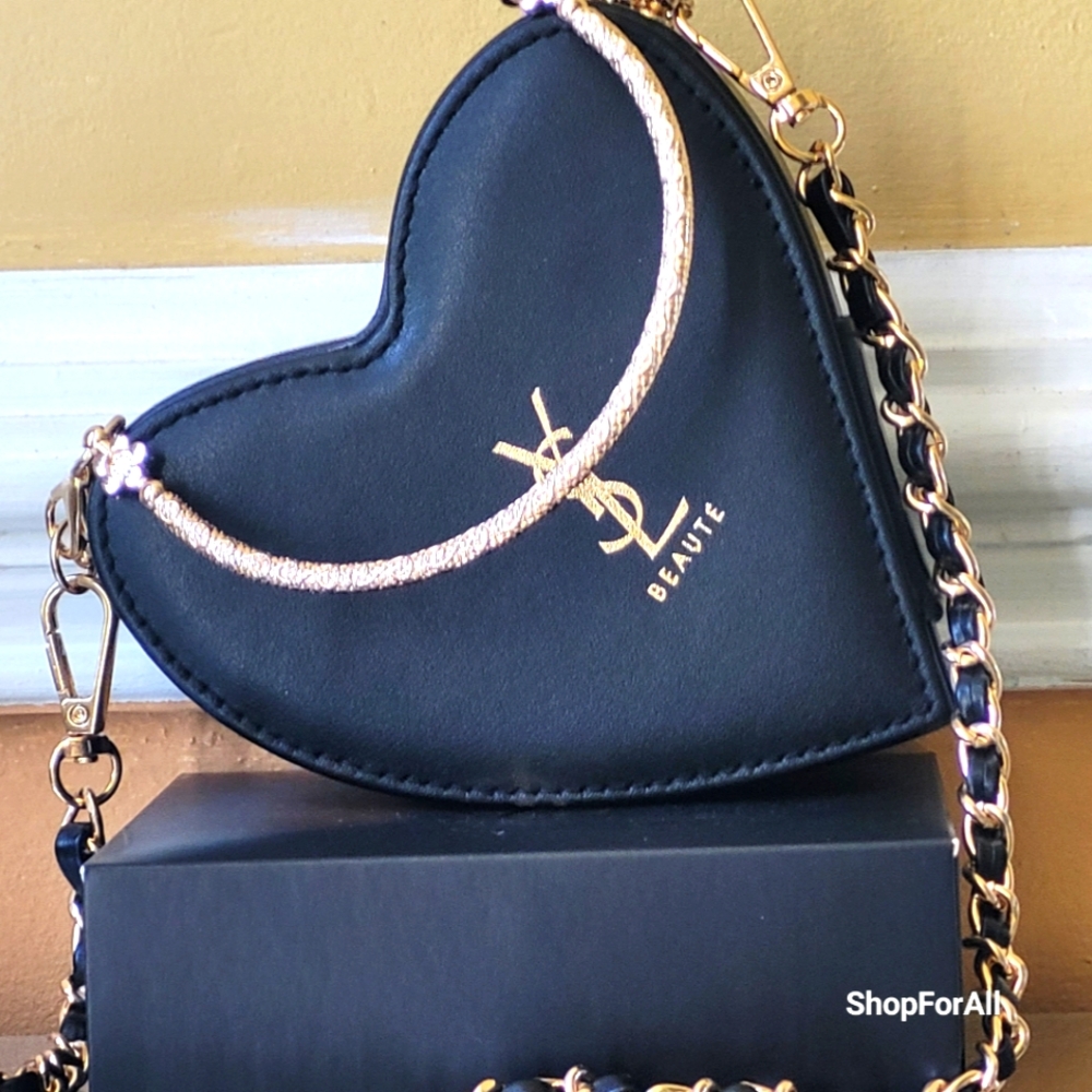 Yves Saint Laurent Black Heart-Shaped case / bag - Picture 2 of 16